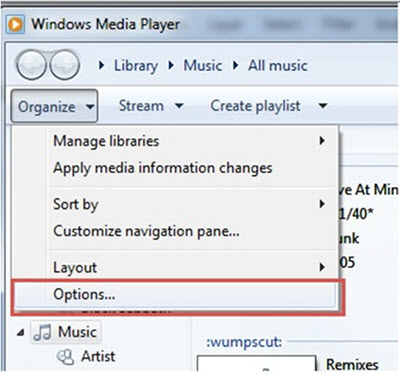 Convert WMA to MP3 in Windows Media Player